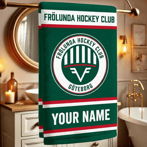 Frölunda HC SHL Team Personalized Bath Towel Gift