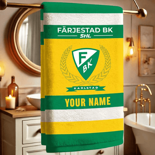 Färjestad BK SHL Team Personalized Bath Towel Gift