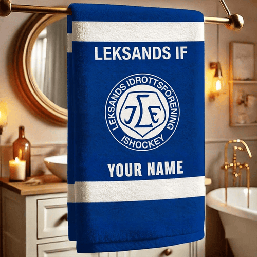 Leksands IF SHL Team Personalized Bath Towel Gift