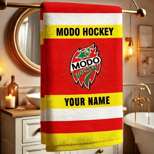 MoDo Hockey SHL Team Personalized Bath Towel Gift
