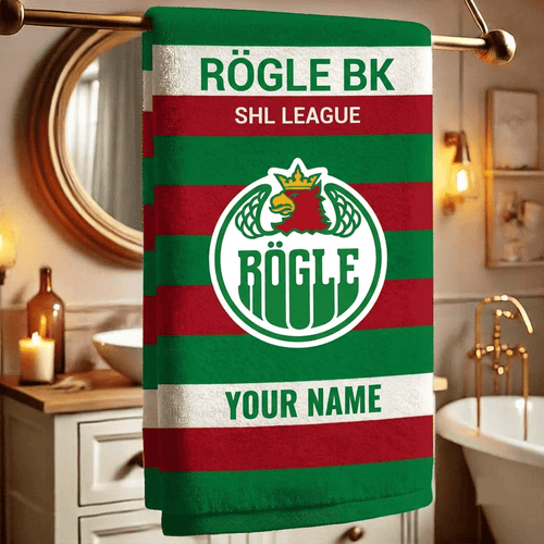 Rögle BK SHL Team Personalized Bath Towel Gift