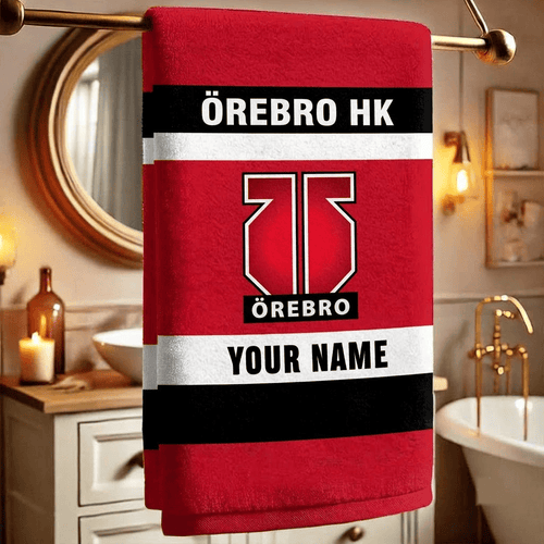 Örebro HK SHL Team Personalized Bath Towel Gift