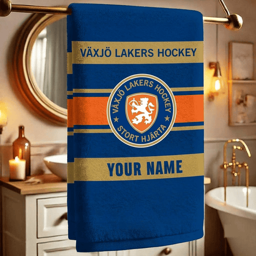 Växjö Lakers SHL Team Personalized Bath Towel Gift