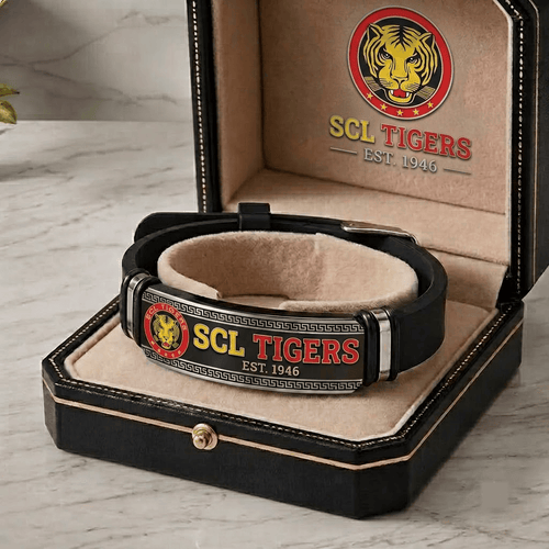 SCL Tigers National League Personalized Bracelet