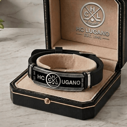 HC Lugano National League Personalized Bracelet