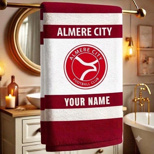 Almere City Eredivisie Team Personalized Bath Towel Gift