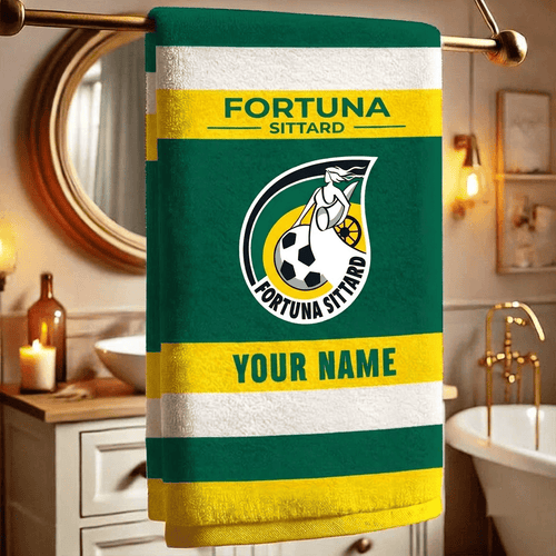 Fortuna Sittard Eredivisie Team Personalized Bath Towel Gift