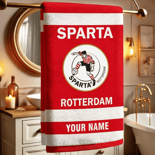 Sparta Rotterdam Eredivisie Team Personalized Bath Towel Gift