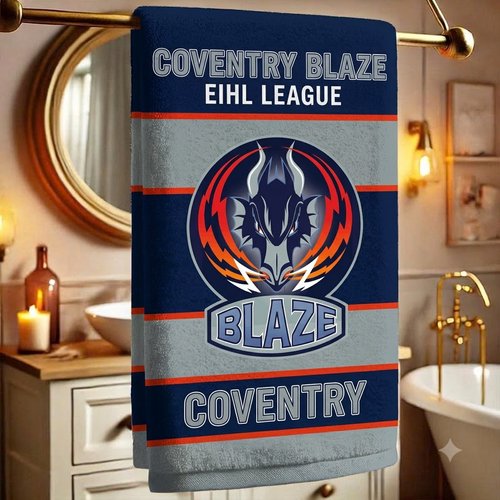 Coventry Blaze EIHL Team Personalized Bath Towel Gift