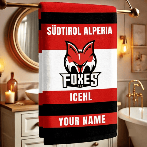 HCB Südtirol Alperia ICEHL Team Personalized Bath Towel Gift