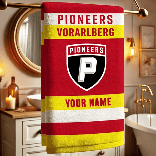 Pioneers Vorarlberg ICEHL Team Personalized Bath Towel Gift