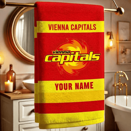 spusu Vienna Capitals ICEHL Team Personalized Bath Towel Gift