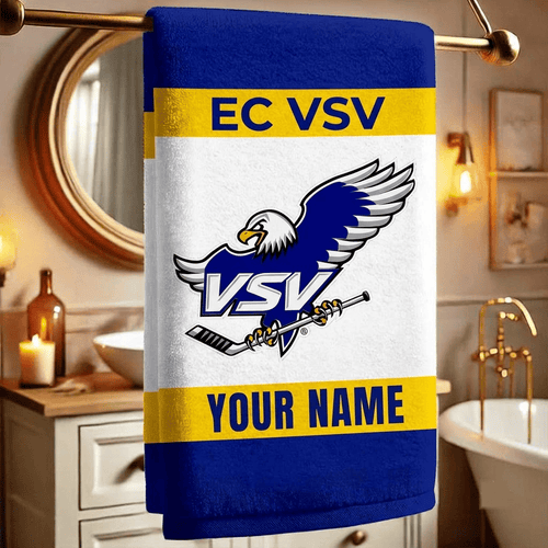 EC VSV ICEHL Team Personalized Bath Towel Gift
