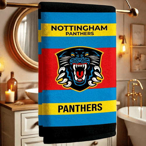 Nottingham Panthers EIHL Team Personalized Bath Towel Gift
