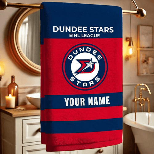 Dundee Stars EIHL Team Personalized Bath Towel Gift