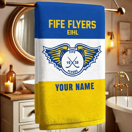 Fife Flyers EIHL Team Personalized Bath Towel Gift