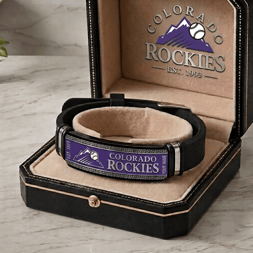 Colorado Rockies MLB Personalized Bracelet
