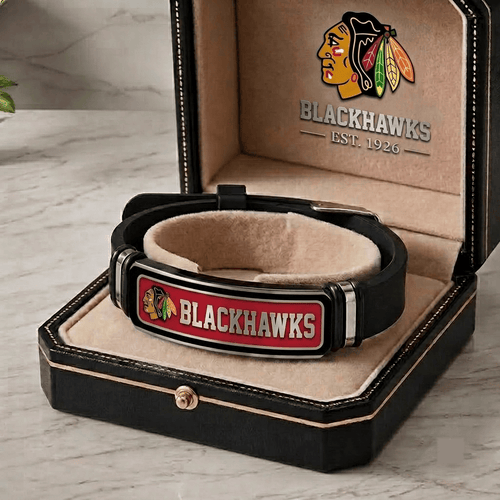 Chicago Blackhawks NHL Personalized Bracelet