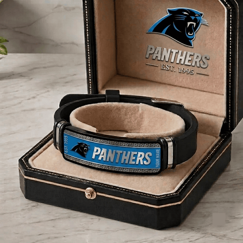 Carolina Panthers NFL Personalized Bracelet