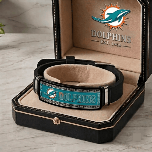 Miami Dolphins NFL Personalized Bracelet