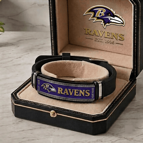 Baltimore Ravens NFL Personalized Bracelet