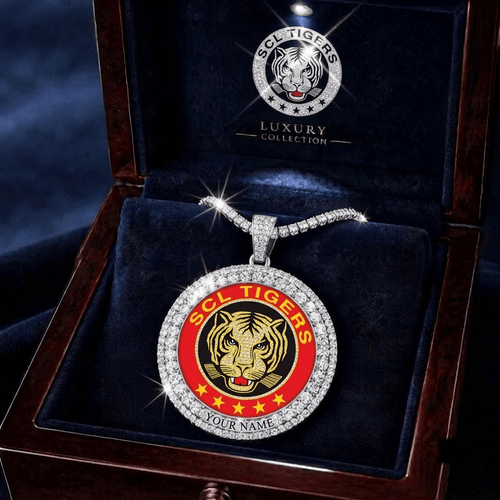 SCL Tigers NL New Cityline Circle Necklace Custom Any Name Gifts