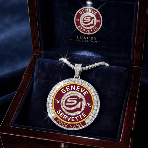 Genève Servette HC NL New Cityline Circle Necklace Custom Any Name Gifts