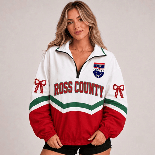 Ross County Scottish Premiership New Woman Quarter Zip Jacket Custom Any Name For Girl Fan