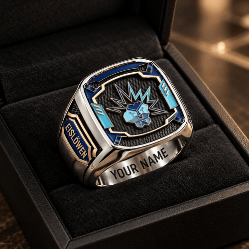 Dresdner Eislöwen DEL Custom Fan Ring Print Style 3