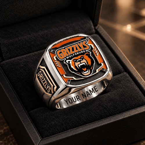 Grizzlys Wolfsburg DEL Custom Fan Ring Print Style 3