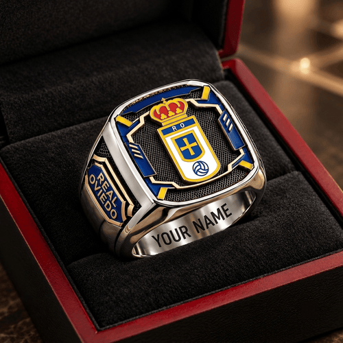 Real Oviedo La Liga Custom Fan Ring Print Style 3