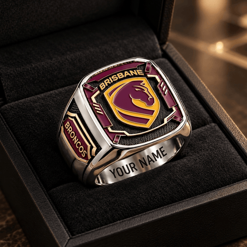 Brisbane Broncos NRL Custom Fan Ring Print Style 3