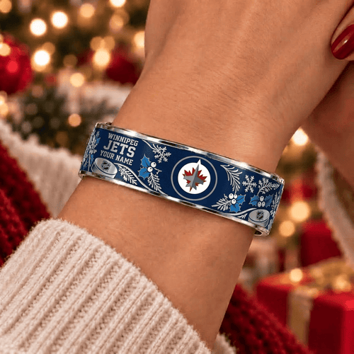 Winnipeg Jets NHL Christmas Bracelet Custom Any Name Gifts For Fan