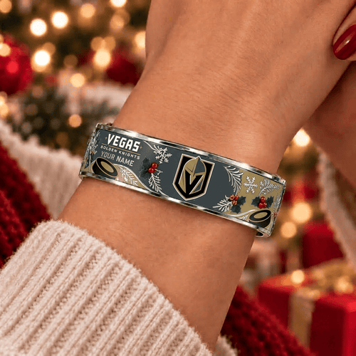 Vegas Golden Knights NHL Christmas Bracelet Custom Any Name Gifts For Fan