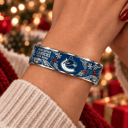 Vancouver Canucks NHL Christmas Bracelet Custom Any Name Gifts For Fan