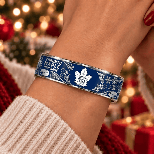 Toronto Maple Leafs NHL Christmas Bracelet Custom Any Name Gifts For Fan