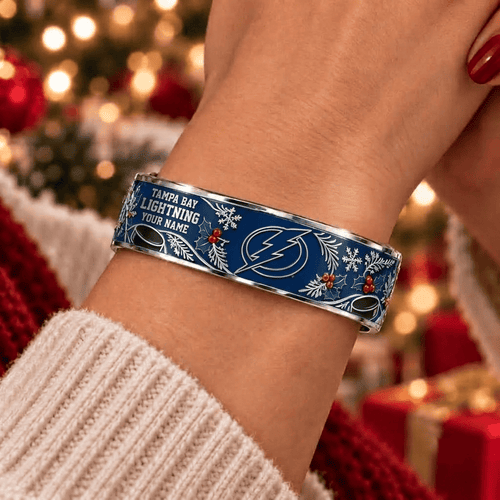 Tampa Bay Lightning NHL Christmas Bracelet Custom Any Name Gifts For Fan
