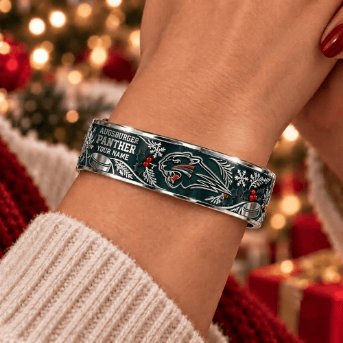 Augsburger Panther DEL Christmas Bracelet Custom Any Name Gifts For Fan