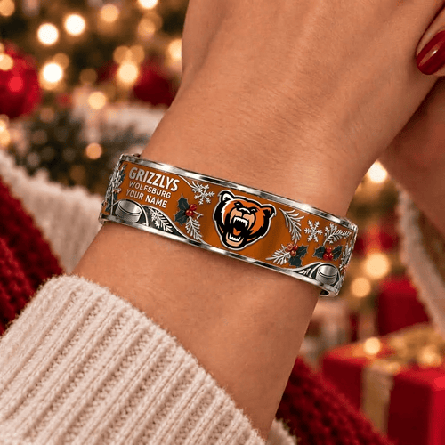 Grizzlys Wolfsburg DEL Christmas Bracelet Custom Any Name Gifts For Fan