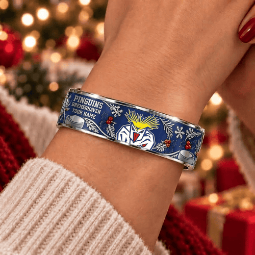 Pinguins Bremerhaven DEL Christmas Bracelet Custom Any Name Gifts For Fan