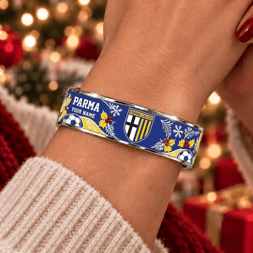 Parma Serie A Christmas Bracelet Custom Any Name Gifts For Fan