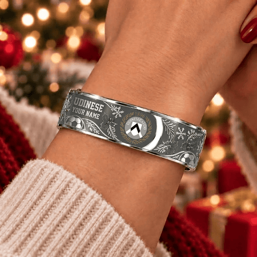 Udinese Serie A Christmas Bracelet Custom Any Name Gifts For Fan
