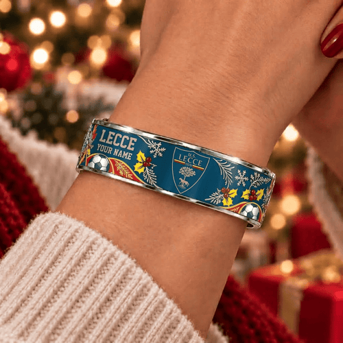 Lecce Serie A Christmas Bracelet Custom Any Name Gifts For Fan