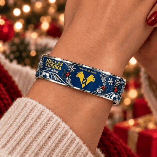 Hellas Verona Serie A Christmas Bracelet Custom Any Name Gifts For Fan