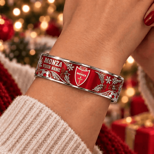 Monza Serie A Christmas Bracelet Custom Any Name Gifts For Fan