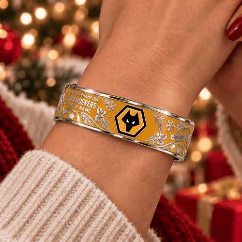 Wolverhampton Wanderers EPL Christmas Bracelet Custom Any Name Gifts For Fan