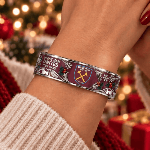 West Ham United EPL Christmas Bracelet Custom Any Name Gifts For Fan