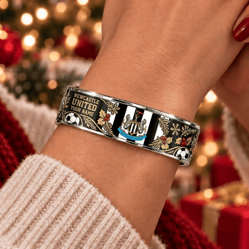 Newcastle United EPL Christmas Bracelet Custom Any Name Gifts For Fan