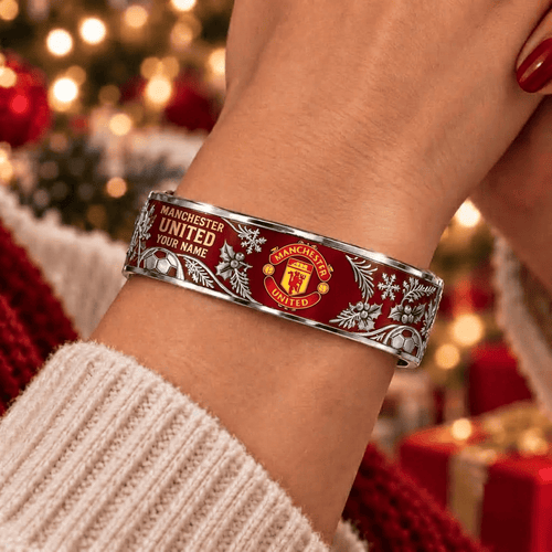 Manchester United EPL Christmas Bracelet Custom Any Name Gifts For Fan