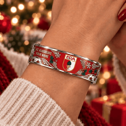 FC Augsburg Bundesliga Christmas Bracelet Custom Any Name Gifts For Fan